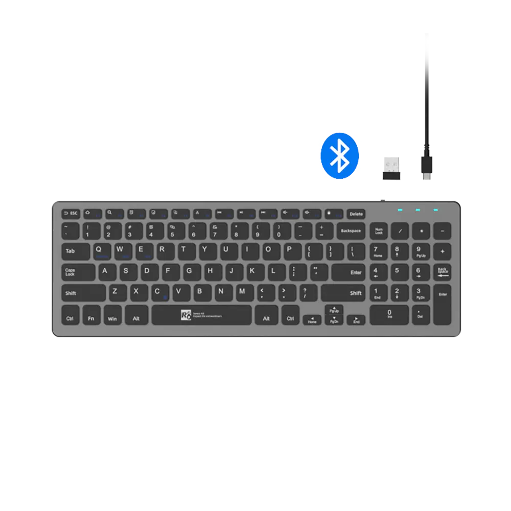 2023 Wholesale OEM Ergonomics Design Office Keyboard, High Quality Wireless Keyboard for Ipad Laptop PC