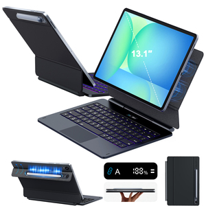 เคสคีย์บอร์ดหนัง PU สำหรับ Samsung Tab S10/S11 FE+ 13.1 นิ้ว พร้อมตัวล็อคแม่เหล็กแบบปลอดภัย รองรับแทร็คแพดแบบมัลติทัช รองรับโลโก้แบบกำหนดเอง - Product Image 1