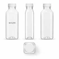 Bouteille jetable carrée biodégradable en PLA de qualité alimentaire de 480 ml pour jus, lait, thé, champagne, bière et emballage de boissons froides – Vente en gros