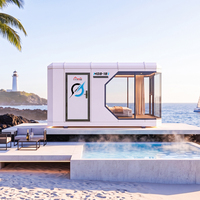 Casa Pequeña Moderna y Casas Compactas con Diseño Práctico, Fácil Transporte e Instalación Rápida para Vivir en el Patio Trasero