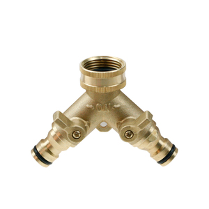 אביזרי צינור פליז דו-כיוונית מפצל מתאם פיפל לחיבור קל - Product Image 1