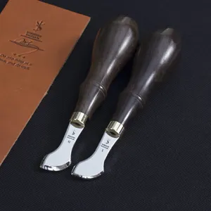 עור בעבודת יד DIY כלי Shaper חריץ Expander אגוז עץ עור תפירת יפני-סגנון חוט-הטבעת כלים