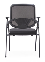 Chaise de bureau moderne pliable en plastique avec dossier en maille pour conférences, réceptions et visiteurs, idéale pour la maison, le bureau et l'hôpital