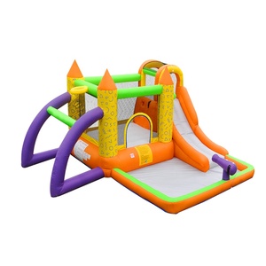 Gran Venta de <span class=keywords><strong>castillo</strong></span> inflable para exteriores/interiores para niños tobogán de múltiples funciones que proporciona agua horas Casa de rebote trampolín - Product Image 1