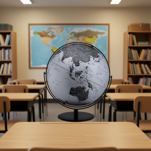 Globe terrestre en métal de 20,5 pouces de hauteur, ressource pédagogique de géographie, fournitures scolaires et de bureau - Product Image 2