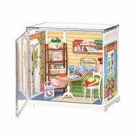 Robotime Rolife Puzzles 3D en plastique faits à la main, jouets assemblés, DWS07B Sunshine Sip Porch, kit de maison miniature DIY