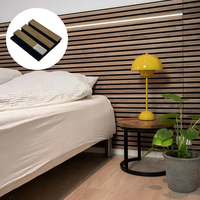 Panneaux acoustiques muraux en bois MDF insonorisés, lattes de bois de 20 mm, placage bois pour hôtel, bureau, studio d'enregistrement, vente en gros