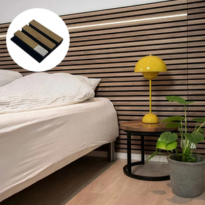 Panneaux acoustiques muraux en <span class=keywords><strong>bois</strong></span> MDF insonorisés, lattes <span class=keywords><strong>de</strong></span> <span class=keywords><strong>bois</strong></span> <span class=keywords><strong>de</strong></span> 20 mm, <span class=keywords><strong>placage</strong></span> <span class=keywords><strong>bois</strong></span> pour hôtel, bureau, studio d'enregistrement, vente en gros - Product Image 1