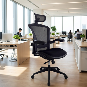 Ergonomic Mesh Office <b>Chair</b> Adjustable Armrest Swivel Tilt Mechanism Steel Base Lumbar Support for Home Office Modern Design - Product Image 3