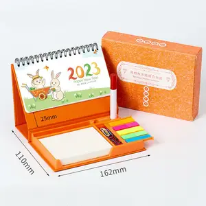 New Arrived Manufacturing Custom Tear-off Desk Calendar With Memo Sticky Note Pad Set