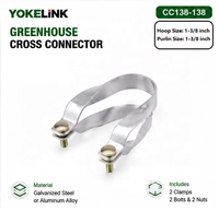 Connecteur de tube de fixation pour structure de serre en arceaux de 1-3/8" et 1-5/8"