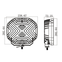 9-Zoll LED-Fahrlicht mit Abblendlicht Zweifarbiges Dynamisches Weiß&Orange Positionslicht ECE R65 für Scania Volvo FH 220W 12V 24V