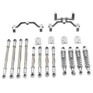 Set di 14 ammortizzatori con asta di trazione in metallo argento 4WD 1/16 scala RC ricambi auto per WPL C34 C44 con ingranaggi e servi in acciaio - Product Image 2