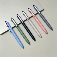 Stylo YF PEN YFA3784B Macaron Noir en Plastique, Pointe de 0,5 mm, Pointeur Laser, Logo, Utilisation au Bureau, à l'École, Stylo Promotionnel, Stylo Sportif