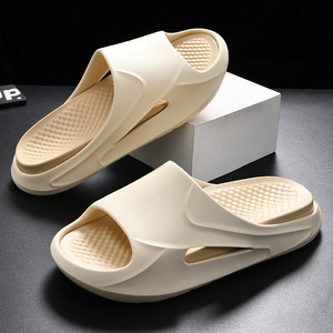 Men's Summer Slippers Thick Sole Non Slip White Home Outdoor <b>Beach</b> Wear - Product Image 3