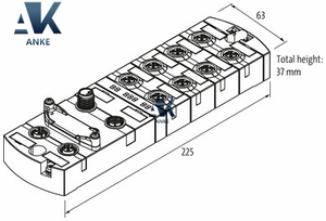 MURR 54620 IMPACT67 Pro PN DIO8 IOL8 M12L 4P PROFINET Módulo compacto - Product Image 2