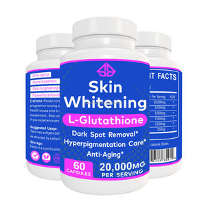 Produits de beauté, blanchiment de la peau, L-glutathion, collagène, peptide, soin de la pigmentation, élimination des taches brunes, extraits d'herbes, 60 capsules - Product Image 1