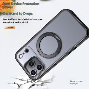 רכב פנים מותאם אישית cell cell cartpu pu מטען טלפון שריון מגנטי במקרה טלפון עם מחזיק טבעת עבור pro max max - Product Image 4