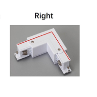 Connecteur en L 4 fils 3 circuits noir et blanc 90° °   Connecteur de rail en forme de L pour accessoires de rail d'éclairage LED