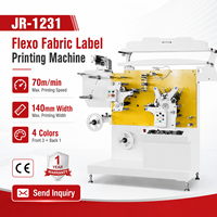 Presse flexographique double face JR-1231, vitesse 70 m/min, pour étiquettes textiles, machine d'impression flexo, garantie 1 an