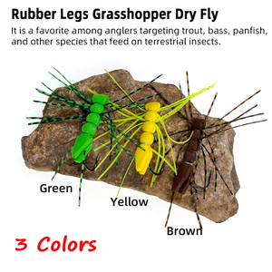 Vente en gros #4 pattes en caoutchouc corps en mousse de <span class=keywords><strong>sauterelle</strong></span> flottant trémie sèche mouche <span class=keywords><strong>truite</strong></span> Steelhead bar saumon leurres de pêche - Product Image 2