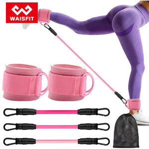 สายรัดข้อเท้า Waisfit พร้อมสายรัดข้อเท้าแบบยืดหยุ่น 33 ซม. สำหรับออกกำลังกายขา ฟิตเนส ฝึกกล้ามเนื้อก้น พร้อมถุงตาข่าย - Product Image 1