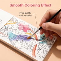 Livre de coloriage à l'aquarelle pour l'éducation précoce des enfants, best-seller, avec palette de couleurs et papier pour remplissage DIY