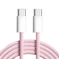 Câble de charge rapide USB Type-C vers Type-C PD 120W, très vendu, avec gaine TPE et blindage tressé pour écouteurs et téléphones mobiles
