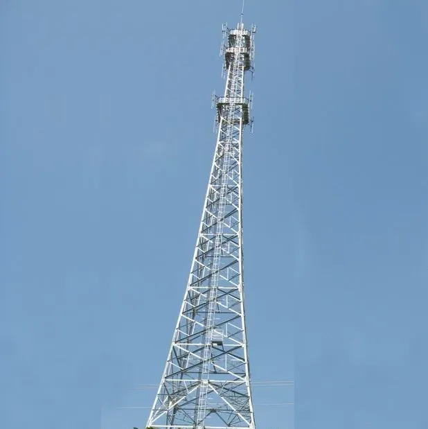 60m galvanizli açı çelik kafes telekom mobil kafes telekomünikasyon kulesi