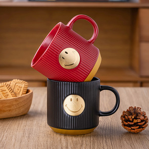 แก้วเซรามิก 380 มล. ชุบทอง สไตล์เรโทร แก้วกาแฟ ของขวัญสำหรับใช้งานทั่วไป - Product Image 1