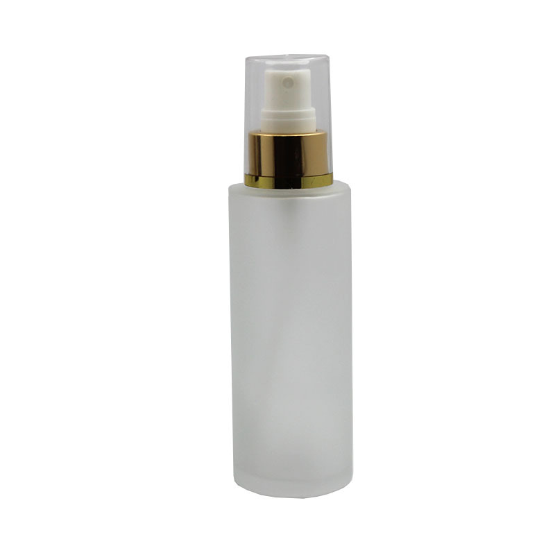 Frosted Glass Cream Biodegradable Cosmetic Jars 0.35oz To 3.5oz Sprayer Pump