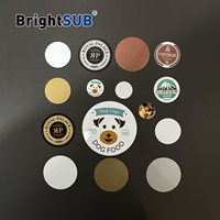 Disques en aluminium pour sublimation BrightSUB, impression photo par transfert thermique, disques métalliques blancs Longstar, disques blancs vierges de 1 pouce pour insertion de récompenses