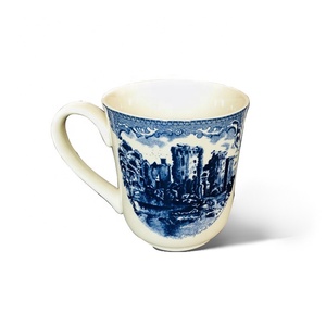 Tasse à eau en céramique motif Blue Castle JBS pour l'exportation - Product Image 4