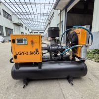 L'exploitation minière mobile industrielle a utilisé le mini compresseur d'air à vis Kaishan LGY-3.6/8G avec le marteau de cric