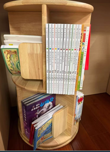 Moderno sólido MDF madera caucho madera plegable juguete almacenamiento gabinete librería para niños sala de estar hogar Oficina libro giratorio - Product Image 6