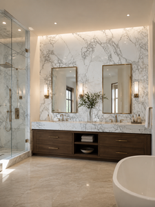 Union Stone Natural <b>Marble</b> Big Slab Polished Arabescato White Kitchen Countertop Modern Waterproof Surface Customized Sizes - Product Image 3