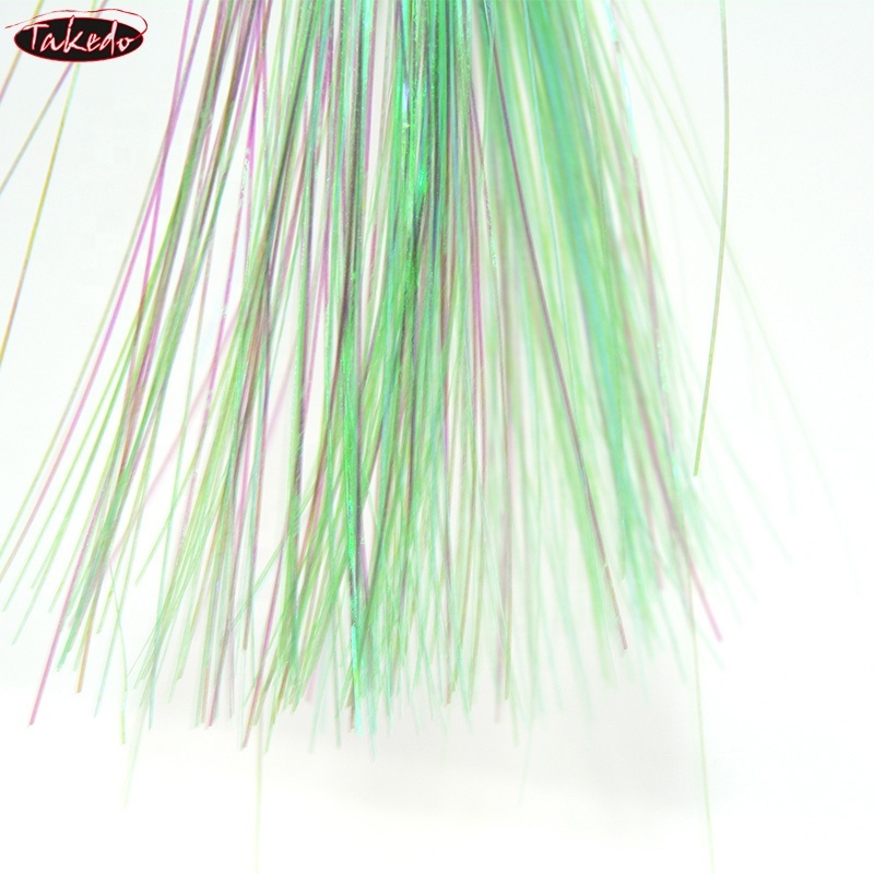 TAKEDO YC10 30cm 150 Roots Per Bag Crystal Flash String Jig Hook Flashing Line Tying Material for Fishing Lure Shinning Line