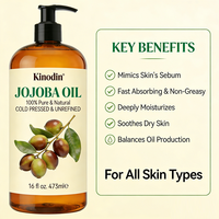 Huile de Jojoba 16oz : Soin Nourrissant, Hydratant et Réparateur pour Cheveux et Cuir Chevelu, Épaississant et Anti-Casse, pour des Cheveux Brillants