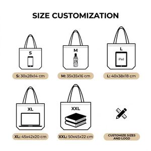 New Fashion Woman Reusable <b>Beach</b> Shopping Advertising Gift Tote Handbags Letters Logo Medium Size Custom <b>Canvas</b> Tote Bag - Product Image 5