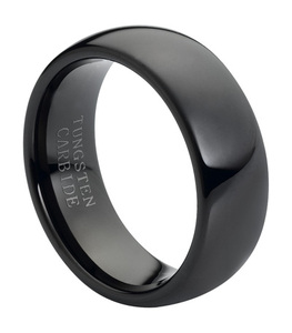High Polished Black <strong>Tungsten</strong> <strong>Ring</strong> 6mm - Product Image 2