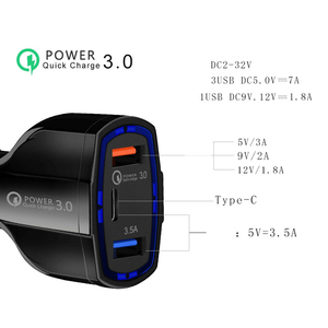 Chargeur de voiture USB portable OEM promotionnel QC3.0 à double port, charge rapide, <span class=keywords><strong>adaptateur</strong></span> de voiture USB-C avec port Type C - Product Image 6