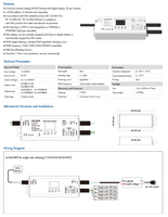 Contrôleur DALI SKYDANCE DA4-WPS 12-48VDC, étanche IP67, RGBW, variateur PWM DALI, 4 canaux 4CH*5A