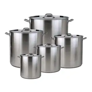 Comercial de 170 litros de acero inoxidable alto stock pot con divisor