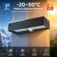 Lampe solaire murale extérieure pour jardin et terrasse, étanche, avec détecteur de mouvement - Luz Solar Pared Sensor Movimiento Garantia 3 Anos