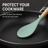 Ensemble de 19 ustensiles de cuisine en silicone résistants à la chaleur, sans BPA, spatule, fouet, pince, compatibles lave-vaisselle