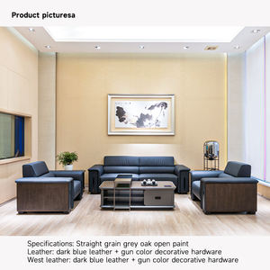 उच्च गुणवत्ता वाले आधुनिक काले चमड़े के कार्यालय सोफे के साथ सेट लिविंग रूम के लिए 10 साल की वारंटी - Product Image 3