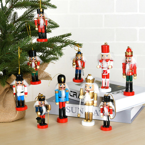 Creative Wooden <b>Nutcracker</b> <b>Soldier</b> Painted Christmas Decoration Pendant and Kids' Gift Figurine & Toy - Product Image 3