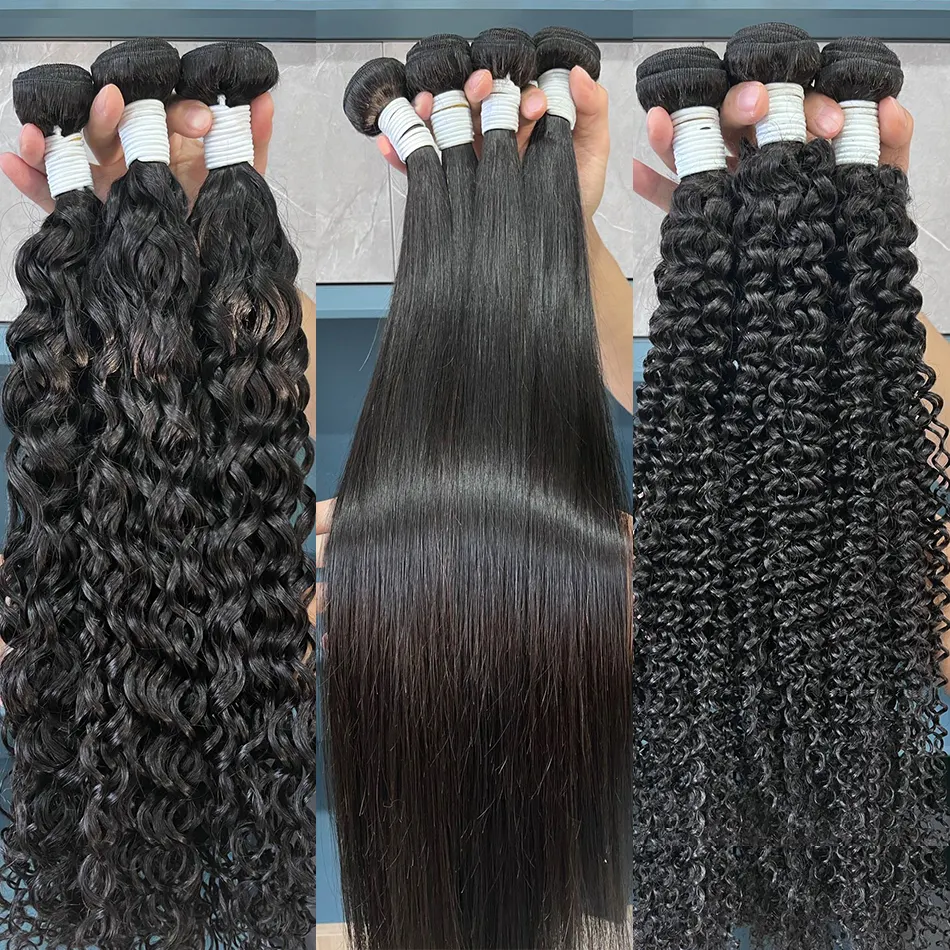 Paquets de vrais cheveux Remy indiens naturels alignés sur les cuticules vierges 10A 12A, vente en gros de cheveux humains indiens de fournisseur indien de l'Inde
