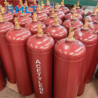 Bouteille de gaz acétylène pour soudage RMLT, haute pureté, ISO3807 ISO4706, 40L, 16 bars, vente en gros industrielle