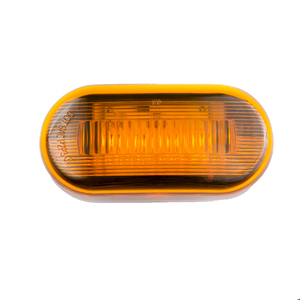 Luz de Posición Lateral Ovalada Sellada <span class=keywords><strong>IDun</strong></span> de 12V 24V y 4 Pulgadas con Conexión por Cable, Lente de PC Ámbar y 4 LED para Camión, Remolque, Camioneta - Product Image 2